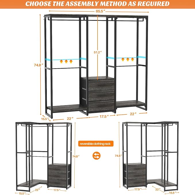Aheaplus Garment Rack Heavy Duty Clothes Rack - Image 7