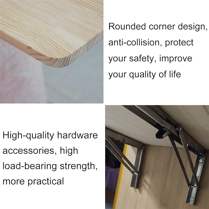 SARKEY Wall Mounted Folding Table, Folding Wall Mounted Workbench Drop Leaf - Image 6