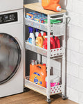 Slim Storage Cart 4 Tier Laundry Cart by XYZLVSI