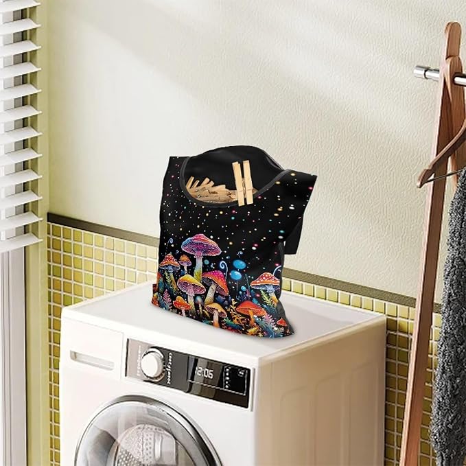 Big Mushroom Pin Collector Bag Dust-Proof Wall Hanging Organizer Large Capacity - Image 2