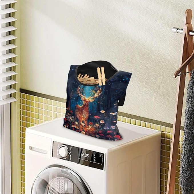 Deer Hanging Clothes Pin Bag - Image 2