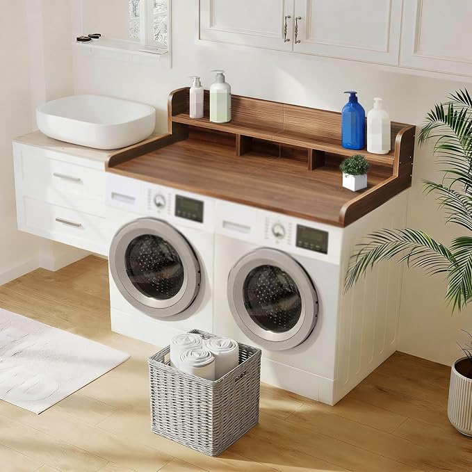 Washer Dryer Countertop, Laundry Wood Shelf Topper - Image 4