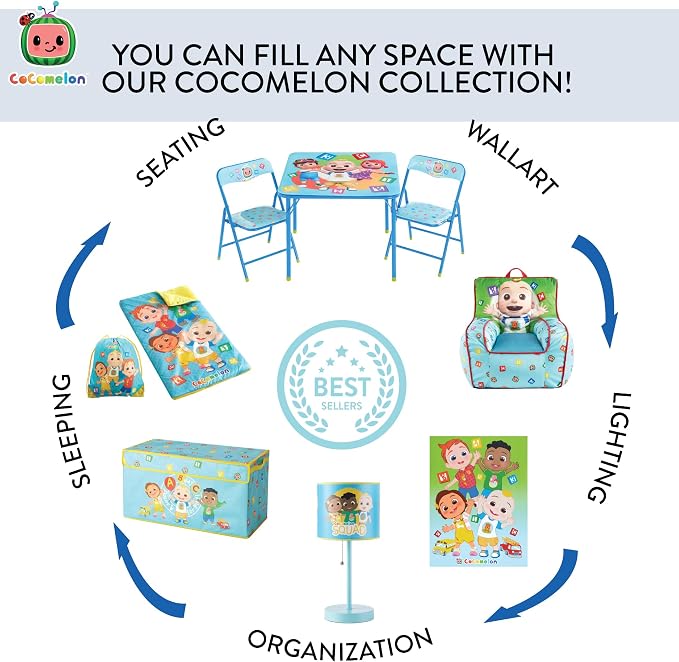 Cocomelon Pop-Up Hamper with Durable Carry Handles, Kids Laundry & Room Storage - Image 4