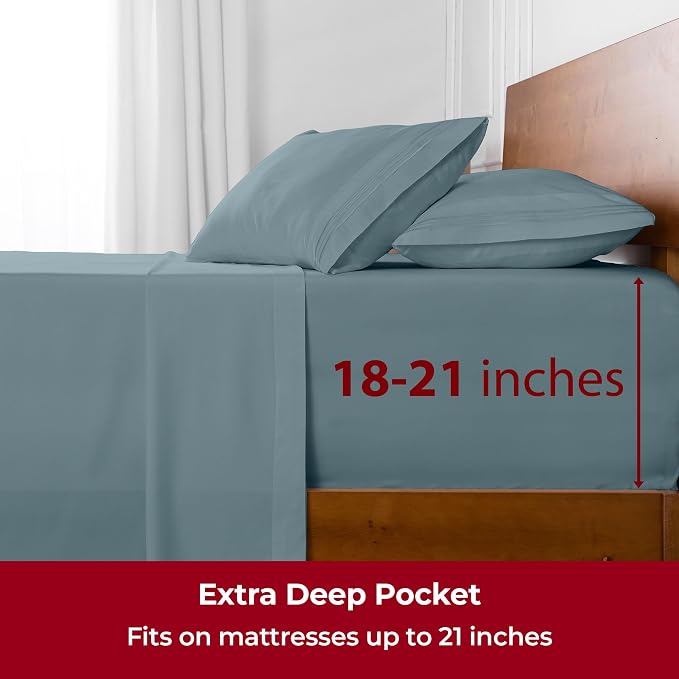 Mellanni Extra Deep Split King Sheets - Image 6