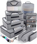 Veken 8 Set Packing Cubes for Travel Essentials, Suitcase Organizer Bags in 4 by Veken