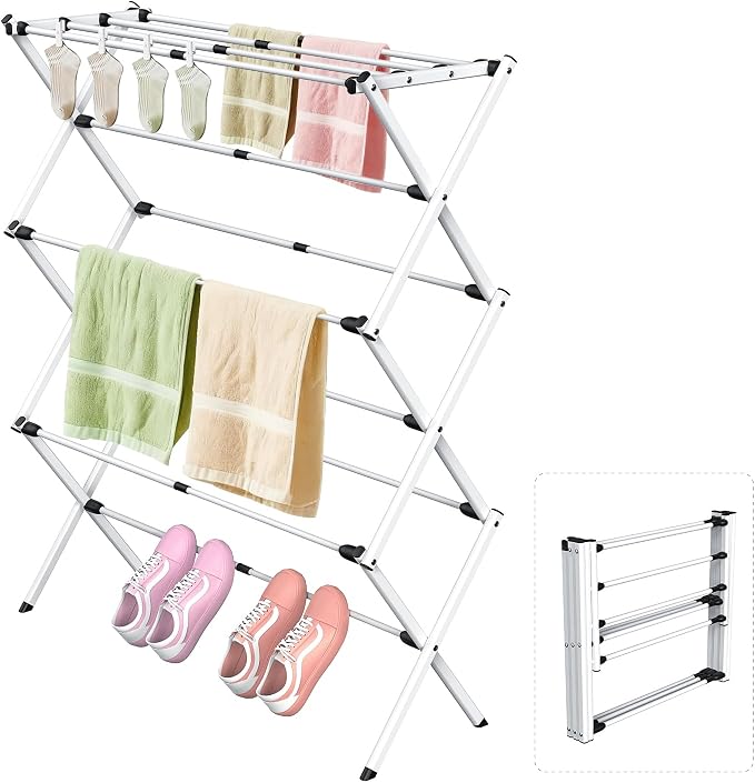 Foldable Clothes Drying Rack, Collapsible Laundry Drying Rack by Unknown