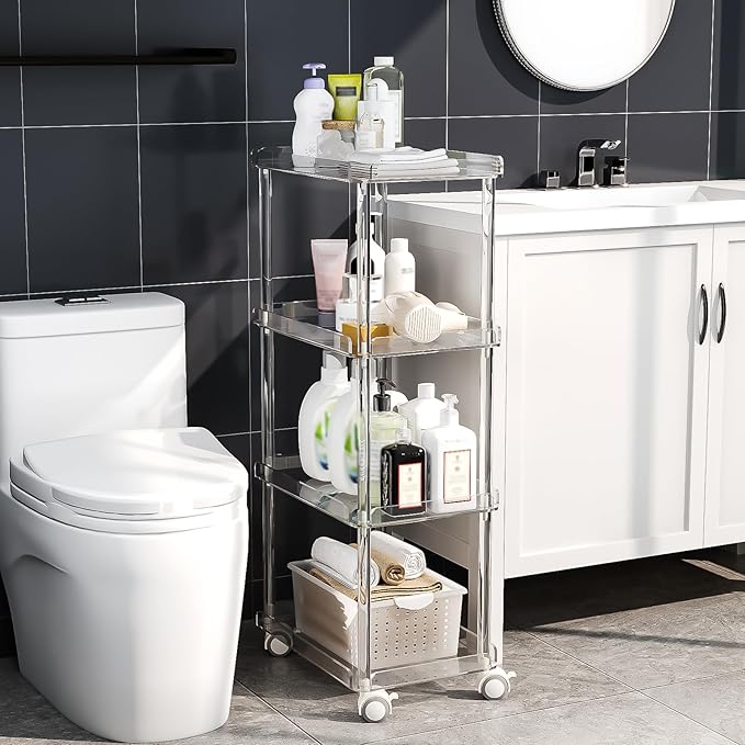 AQUIVER Acrylic Slim Storage Cart - Image 5