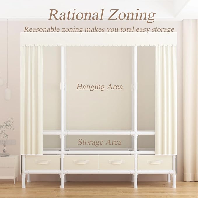 Portable Closet, Garment Rack, Heavy Duty Clothes Rack - Image 5