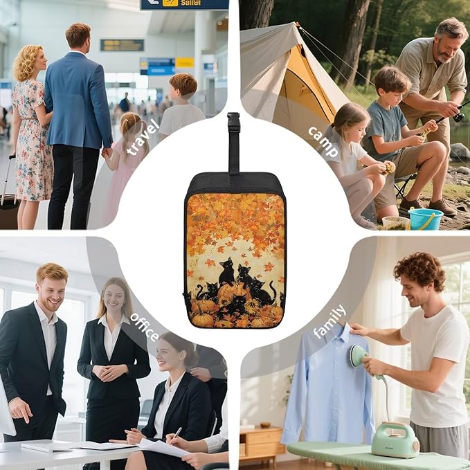 Fall Black Cat Travel Steamer Storage Bag Portable Garment Steamer Case - Image 6