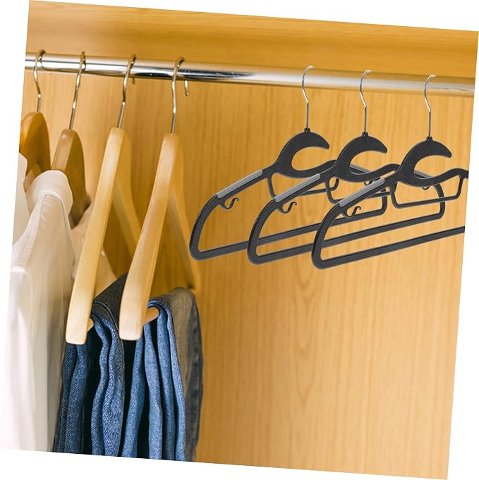 10pcs Non- Plastic Hangers for Adults Heavy Duty Clothes Hangers Space Saving - Image 5