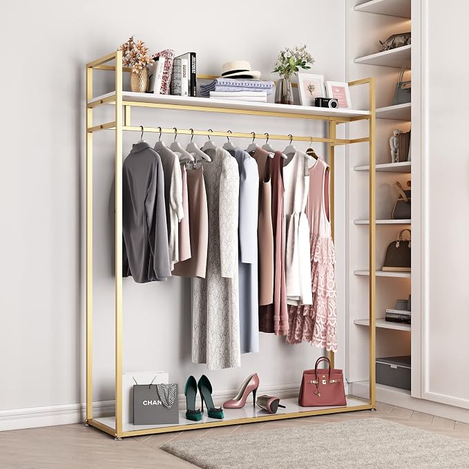 Heavy Duty Gold Clothing Rack - Image 3