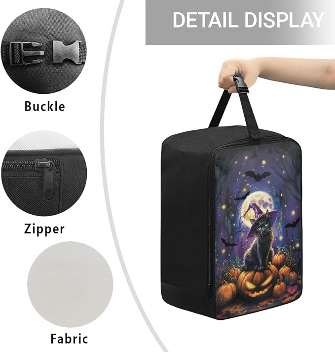 Steam Iron Travel Bag Glowing Pumpkin Black Cat Protective Pouch - Image 5