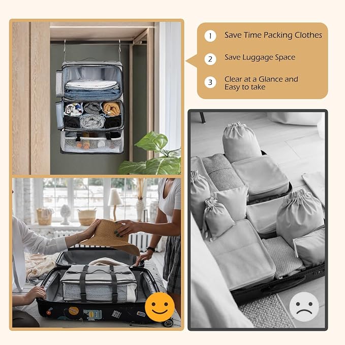 Surblue Hanging Shelves Travel Compression Packing Cube - Image 4