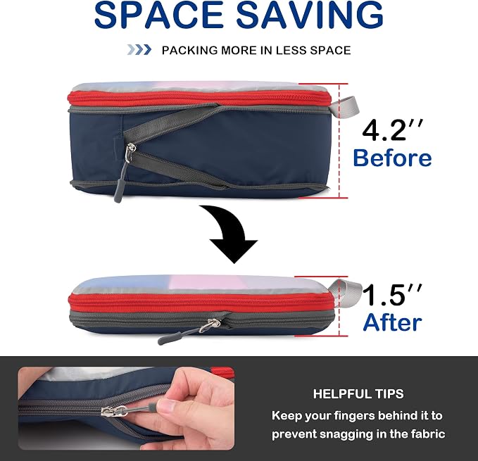 Cipway Mesh Compression Packing Cubes, Ultralight See Through Luggage Organizer - Image 4