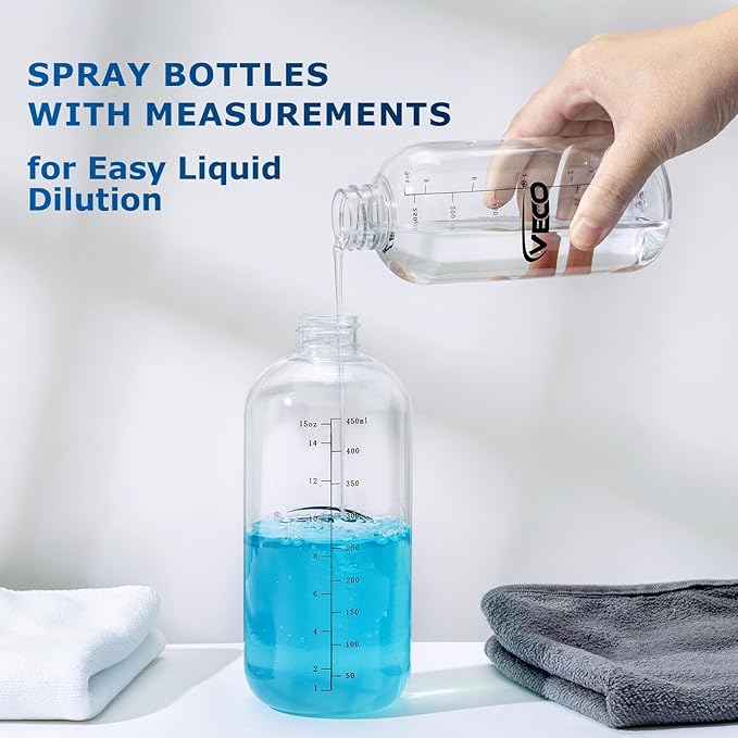 Veco 500mL Graduated Spray Bottles, Leak-Resistant spray bottles - Image 2