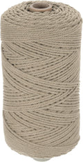 HARFINGTON Natural Macrame Cord 2mm x 220 Yards 3 Strand Twisted Cotton Macrame by HARFINGTON