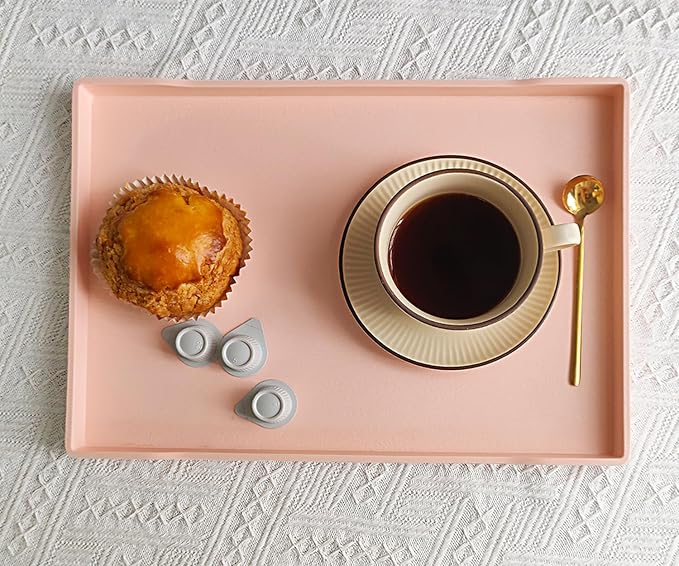 Pink Serving Tray, Large Tray, Serving Accessory, Countertop, Decorative and - Image 3