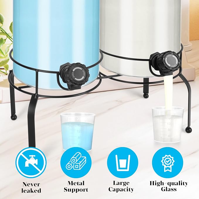 Glass Laundry Detergent Dispenser 1 Gallon 2 Pack, 2 Gallon Laundry Soap - Image 3