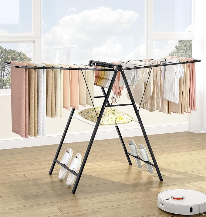 APEXCHASER Foldable Clothes Drying Rack, Metal Laundry Drying Rack Collapsible - Image 6