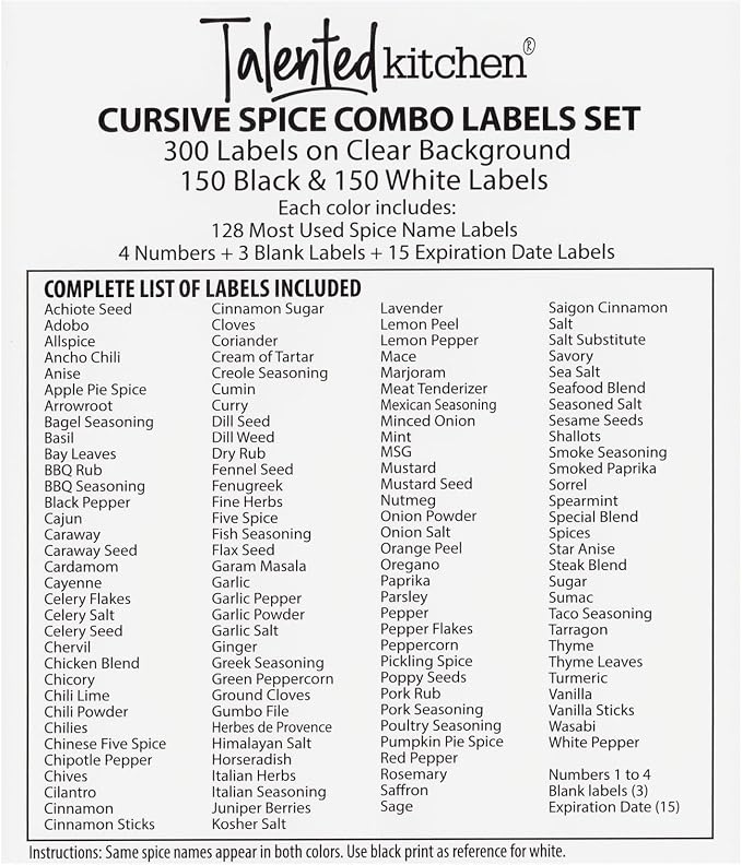 Talented Kitchen Spice Labels Stickers - Image 7