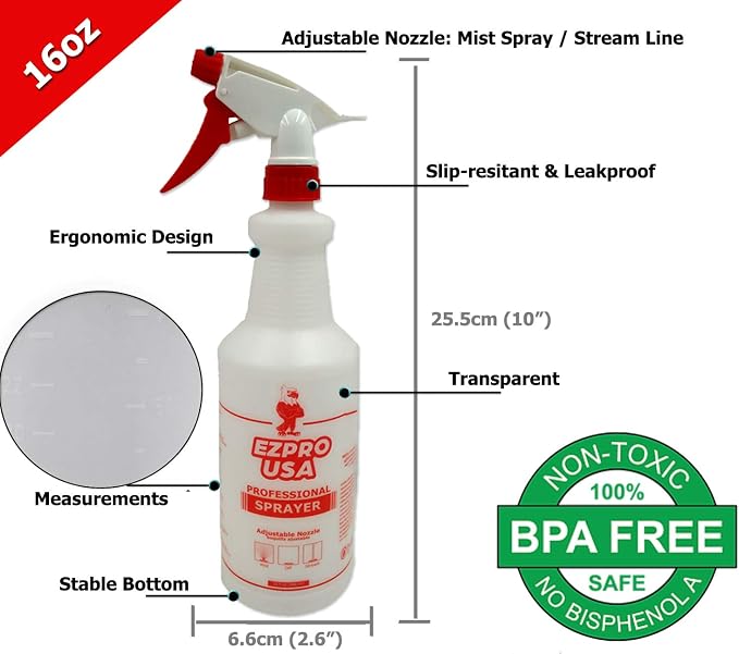 16 Pack Spray Bottles 16 Oz Empty Water - Image 2