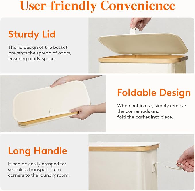 Lifewit 75L Slim Laundry Hamper - Image 5