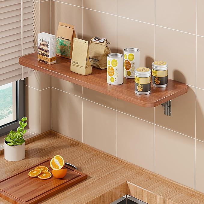 Wall Mounted Folding Table Desk Kitchen Dining Table Floating Foldable Table by Unknown