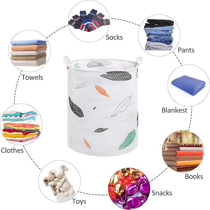 Collapsible Laundry Basket in Bedroom Waterproof Laundry Hamper in Bathroom - Image 4