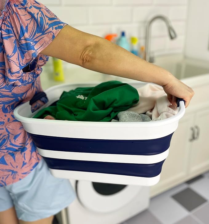 SAMMART Collapsible Plastic Laundry Basket - Image 4