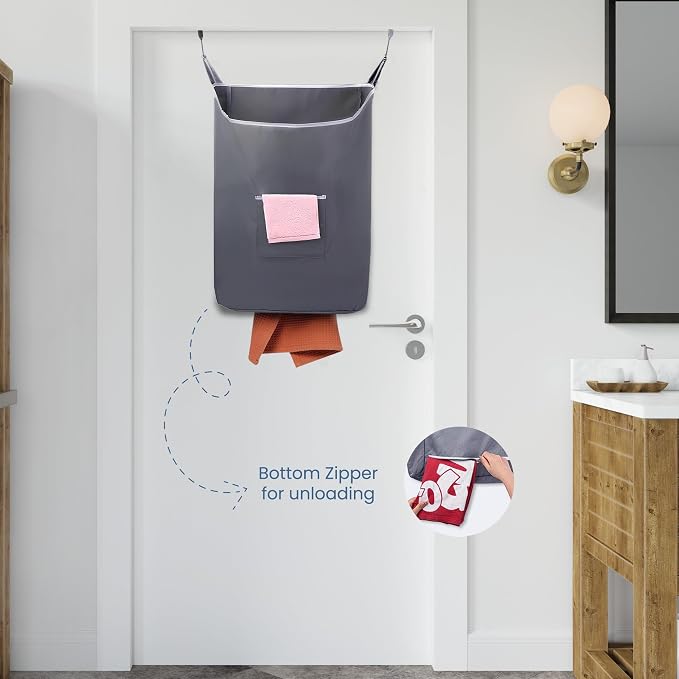 The Fine Living Co. Large Hanging Laundry Hamper - Image 5