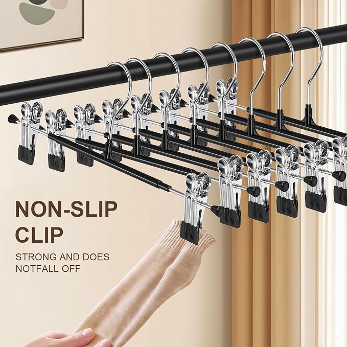 POZEAN Pants Hangers with Clips - Image 2