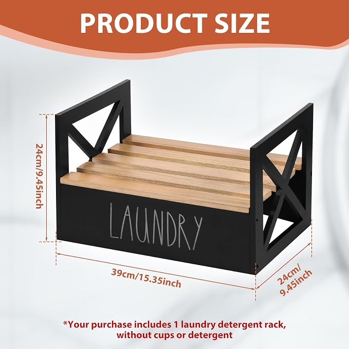 Laundry Detergent Holder, Liquid Laundry Detergent Riser, Farmhouse Detergent - Image 2