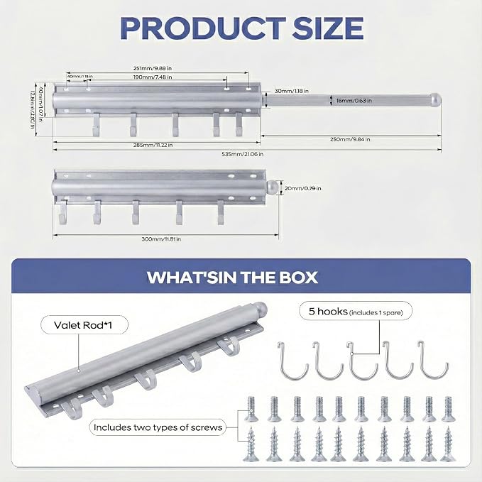 Valet Rod for Closet Pull Out - Image 6