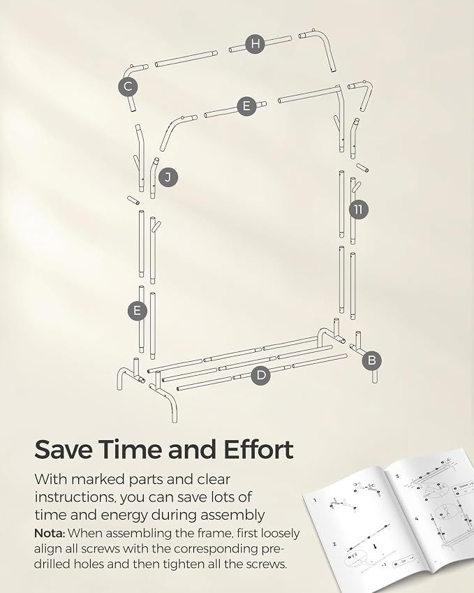 SONGMICS Clothes Rack, Double-Rod Clothing Rack - Image 9