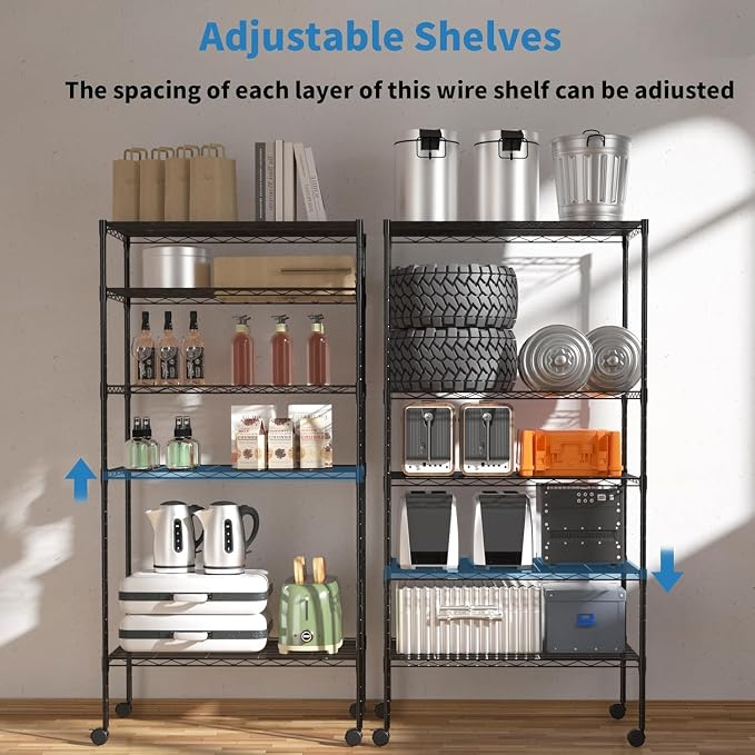 Meet perfect 5-Tier Metal Storage Shelving Unit - Image 4