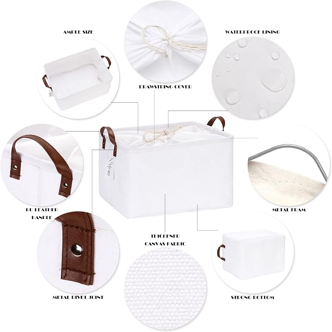 Hinwo 31L Large Storage Bins, Foldable Clothes Storage Baskets - Image 5