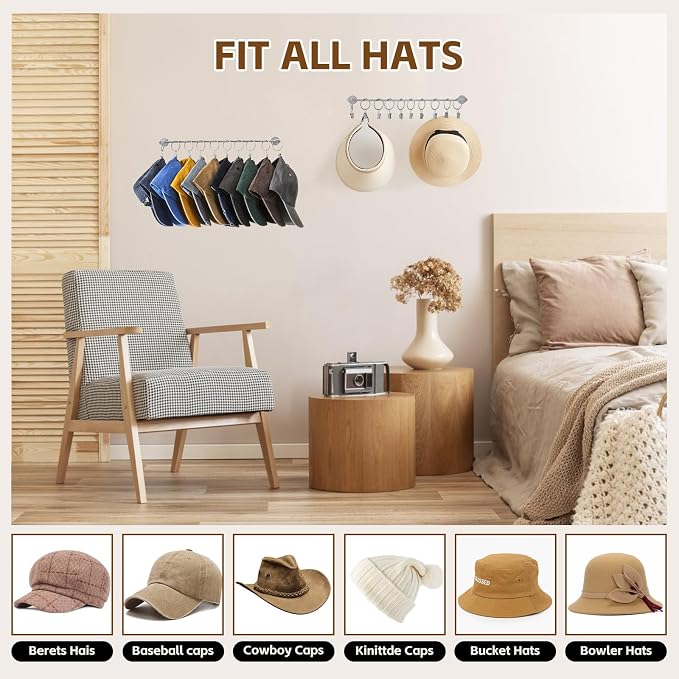 Hat Rack Wall Cap Organizer - Image 4
