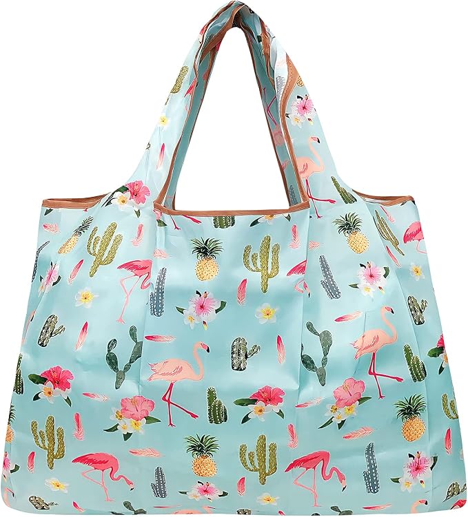 allydrew Large Foldable Tote Nylon Reusable Grocery Bag - Image 3