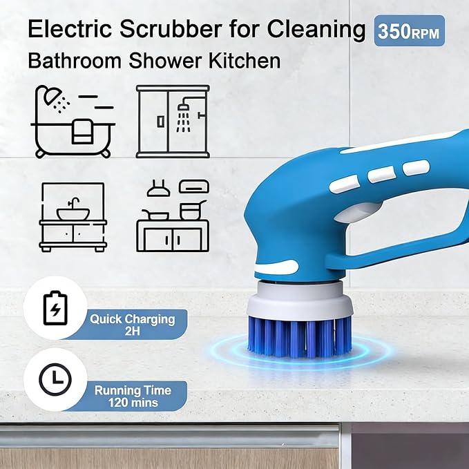 RICHOOSE Cordless Electric Spin Scrubber - Image 5