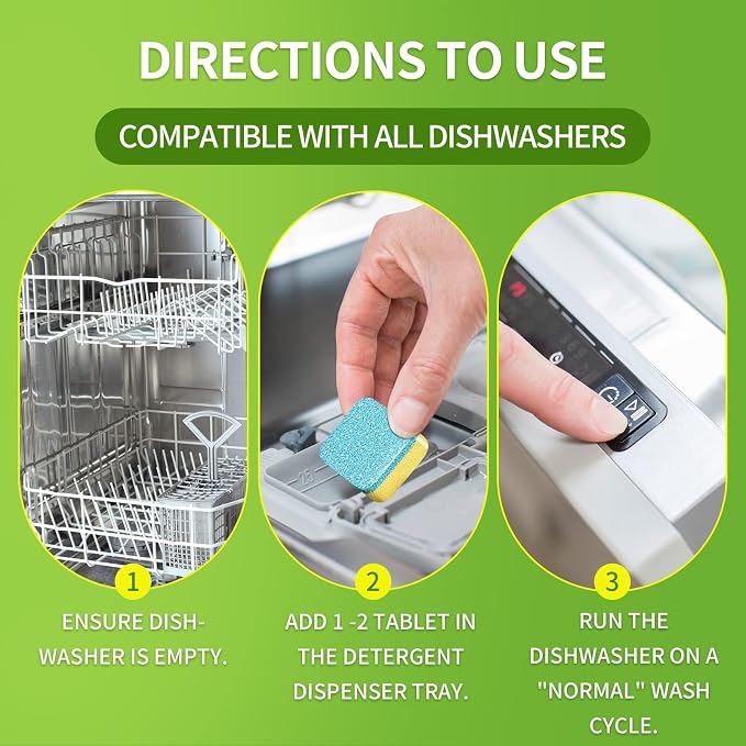 NATRUTH 30 Pack Dishwasher Cleaner Tablets Individually Wrapped, Deep Cleaning - Image 5