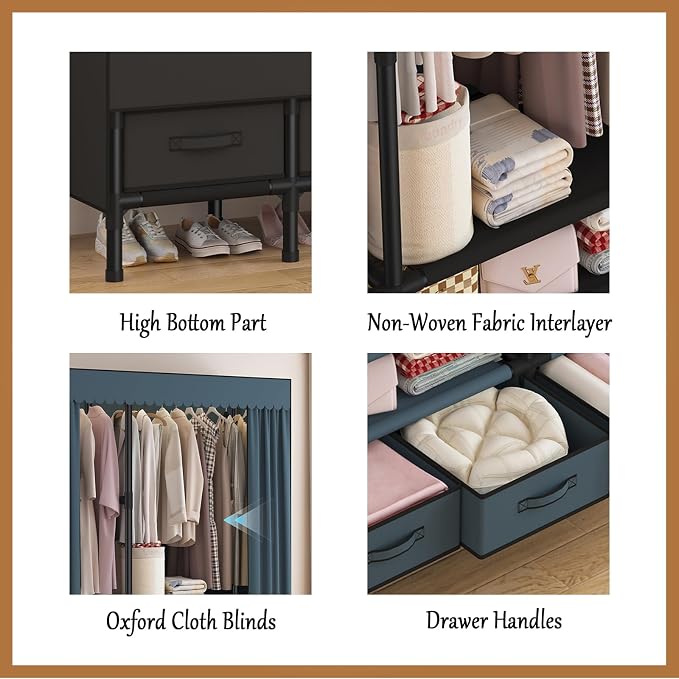 Portable Closet, Garment Rack, Heavy Duty Clothes Rack - Image 7