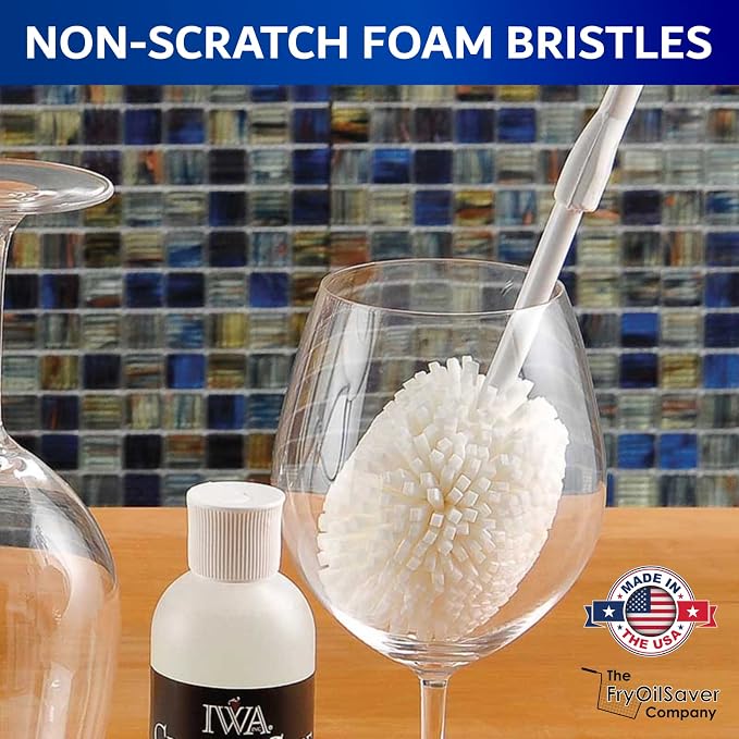 Set of 2 Crystal Stemware & Goblet Glass Cleaning Brush Kit - Image 9