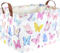 Rectangular Butterfly Basket, Girls Basket, Foldable waterproof cute storage by FXOCSHE