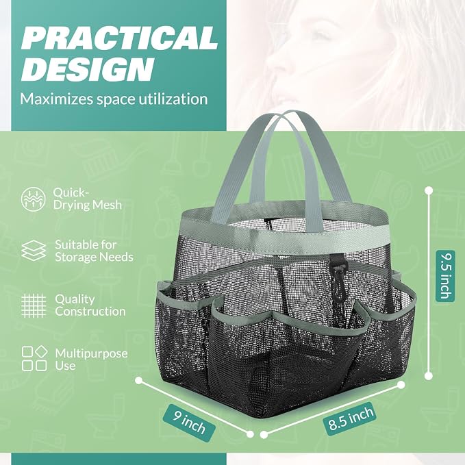 Mesh Shower Caddy Portable for College Dorm Room Essentials - Image 2