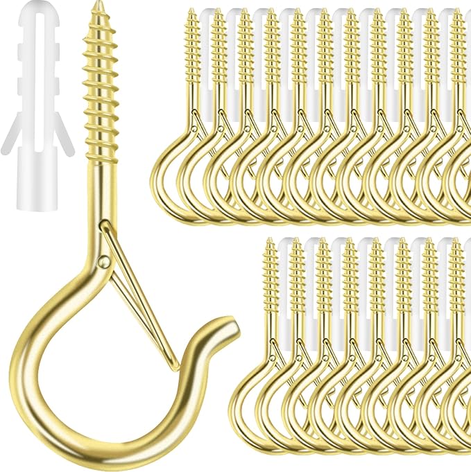25 PCS Screw-in Hooks for Outdoor String Lights, Q Hangers Hooks Outdoor for by FSAH