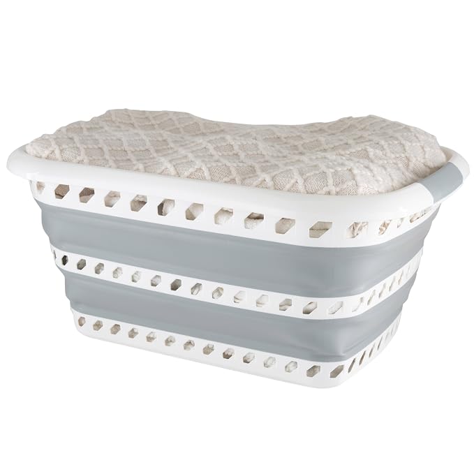 Collapsible Laundry Basket | Portable | Space Saver Storage | Hold 2 Loads | - Image 4