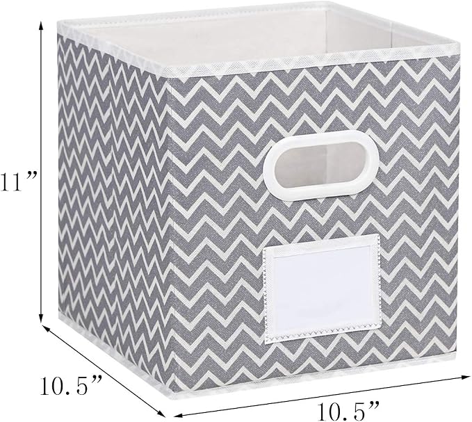 MAX Houser Fabric Cloth Storage Bins, Foldable Storage Cubes Organizer Baskets - Image 2