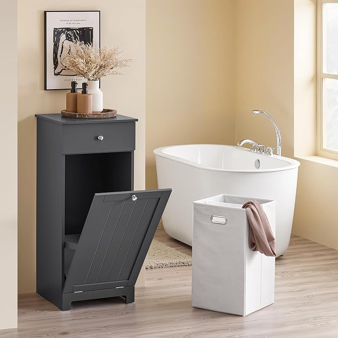 SoBuy Slim Short Laundry Cabinet - Image 4
