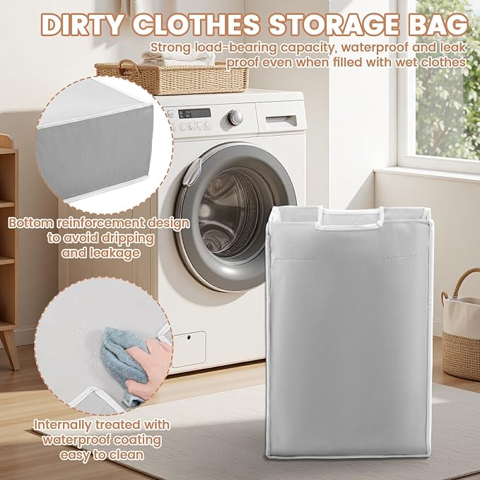 3 Pack Large Laundry Sorter Replacement Bags, Hamper Cart Removable Replacement - Image 4