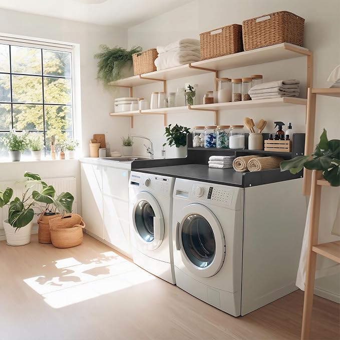 2-Tier Washer Dryer Countertop, Large Space Laundry Topper - Image 3